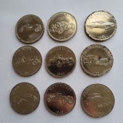 NIEMCY - TOKEN SHELL  – SŁYNNE SAMOCHODY SPORTOWE- ZESTAW   