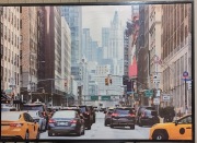 Obraz na płótnie w czarnej ramie New York 50x70 cm