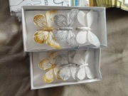 Komplet 3 motyli na klamerce 10 cm DEKORACJA ŚWIĄTECZNA