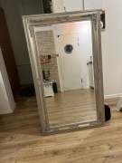 Lustro srebrne metalowe