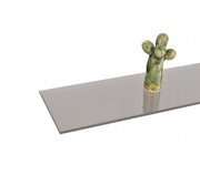 Półka szklana łazienkowa brązowa matowa szkło 4 mm satyna brąz 10x40 cm