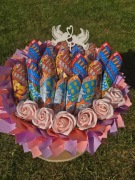 Bukiet z róż mydlanych i zdrapek 