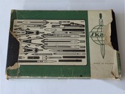 Duży zestaw cyrkli kreślarskich Skala