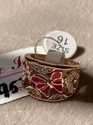 Pierścionek z motylami kolor złoty b dobra jakość 