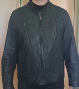 Kurtka skórzana, męska, jesienna. Rozm. L