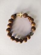 Różaniec na rękę bransoletka drewno sandałowe 