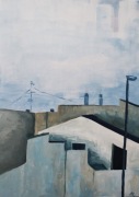 Obraz malarski Modern Art Miasto Melancholia 50x70 wystrój