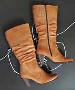 Grodecki kozaki damskie ocieplane skóra nat. camel r. 40 NOWE