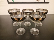 5 kieliszków do szampana PRL