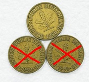 Moneta 10 PFENNIG 1950 mennica D Monachium