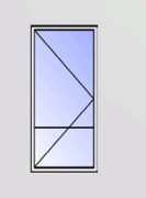 Okno balkonowe pcv 865x2095