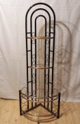 Dekoracyjna etażerka / kwietnik metalowy narożny VINTAGE 150 cm