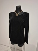 Czarna zamszowa bluzka w kropeczki Jacqueline de Yong