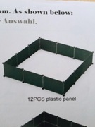 Kojec klatka wybieg dla psa świnki królika modułowa zagroda 12 elementów