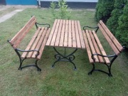Stół ogrodowy z ławkami 