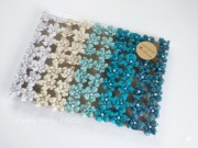 KWIATY papierowe z pręcikami Sztuczne kwiaty SCRAPBOOKING 2cm - 70 szt. 