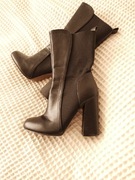 Kozaki krótkie botki ASOS r. 38 (UK 5) skóra natur