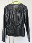Kurtka Ramoneska Escandelle Czarna Skórzana Eko 38/M nowa.