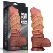 10.5 Dual layered Platinum Silicone Cock with Rope