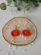 Kolczyki na szydełku Dynia