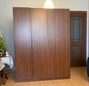 IKEA LAGERTHA  Szafa/3 drzwi, ciemny orzech, 140x180 cm