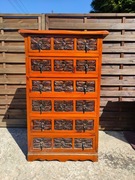 Komoda drewniana rzeźbiona unikat wysoka antyk 