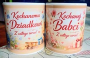 Zestaw 2 kubków Ceramicznych Na dzień babci i dziadka prezent wzruszający