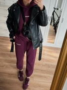 Czarna kurtka ramonseka oversize Zara S motocyklówka kurtka hit