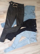 Dziewczyna rozm.34 jeans I ekoskora czarna 