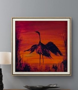 Print obrazu "Jak skrzydła prawdziwej przyjaźni o zachodzie słońca" z cert.