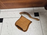 Zmiotka i szufelka do okruchów z egzotycznego drewna