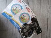 Balony Mickey Mouse 2x + czarne balony z konfetti zestaw urodzinowy