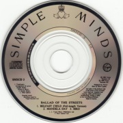SIMPLE MINDS - Ballad Of The Streets - Mini CD 3'' - 3inch EP - 1989 UK