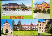 Żywiec Rynek, Ratusz, Dzwonnica kościoła, Pałac Habsburgów, Zamek