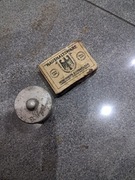 Oryginalne pudełko po zapałkach i korek do manierki.Wermacht.Niemcy.