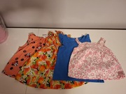 Zestaw letnich bluzeczek + sukieneczka dla dziewczynki 1,5-2 lata