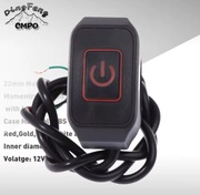 Wodoszczelny włącznik przełącznik na kierownicę22 mm podświetlenie czerwone