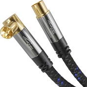 Kabel antenowy KabelDirekt ProSeries 4K wtyk kątowy 90st. - 1m