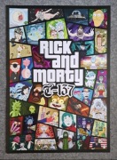Plakat w stylu GTA Rick&Morty A3
