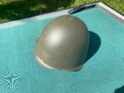 Hełm kask wojskowy stalowy skórzane paski