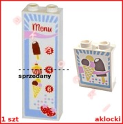 LEGO Friends SZYLD 87552pb007 PANEL 1x2x2 2454pb076 FILAR 1x2x5 MENU 3061