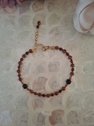 Bransoletka handmade z naturalnych kamieni hematyt granat piasek pustyni 