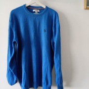 Sweter Polo jasny niebieski L/XL