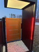 Daszek nad furtkę . Słupek chorwacki . Aluminium