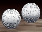 Duża Moneta szczęścia YES/NO Podejmowanie decyzji 