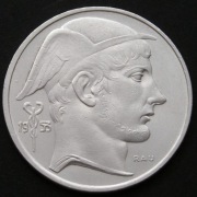 Belgia 20 franków 1953  - srebro