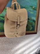 plecak sportowy miejski ze skóry beżowy nude torba worek shopper