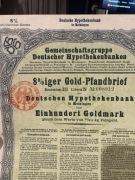 Obligacja 8% Gold-Pfandbrief 1924 – Deutsche Hypothekenbank, 100 Goldmark