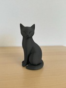 Szara figurka kota – nowoczesna dekoracja