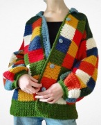 Kardigan, sweter 100% wełna alpaka, handmade